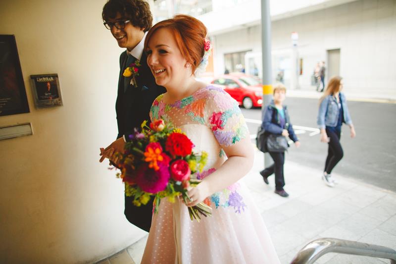 the-couture-company-alternative-bespoke-wedding-dresses-dress-bright-colours-lace-polka-dot-spot-coloured-quirky-photo-camera-hannah (17)