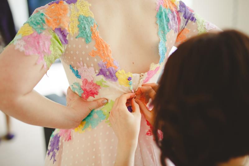 the-couture-company-alternative-bespoke-wedding-dresses-dress-bright-colours-lace-polka-dot-spot-coloured-quirky-photo-camera-hannah (4)