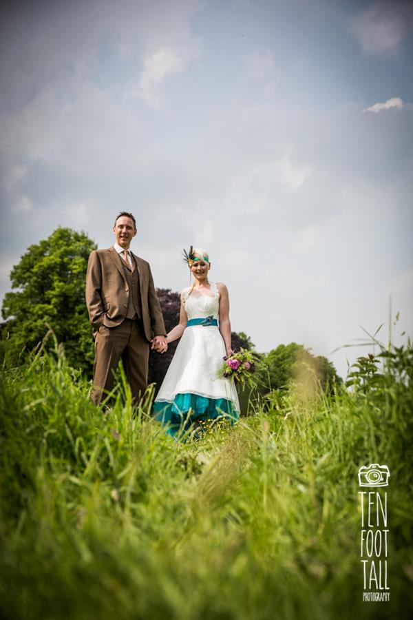 the-couture-company-alternative-wedding-dresses-midlands-birmingham-bespoke-short-peacock-detail-teal-dress-wedding-bridal-gown-13