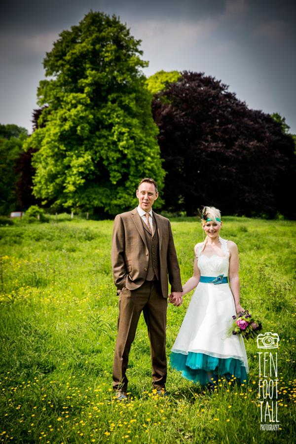 the-couture-company-alternative-wedding-dresses-midlands-birmingham-bespoke-short-peacock-detail-teal-dress-wedding-bridal-gown-14