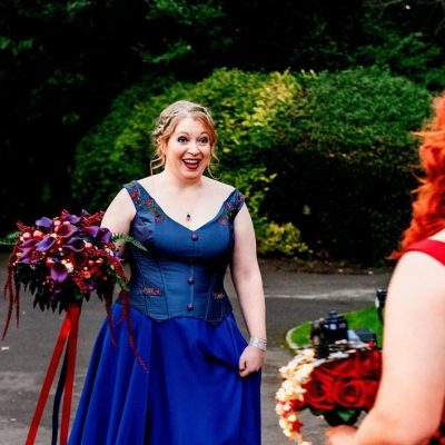 Melanie and Helen - Red-blue-dress-bespoke-alternative-Wedding_lisa-carpenter-photography0002 (48)