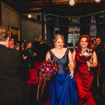 Melanie and Helen - Red-blue-dress-bespoke-alternative-Wedding_lisa-carpenter-photography0002 (74)